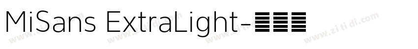 MiSans ExtraLight字体转换